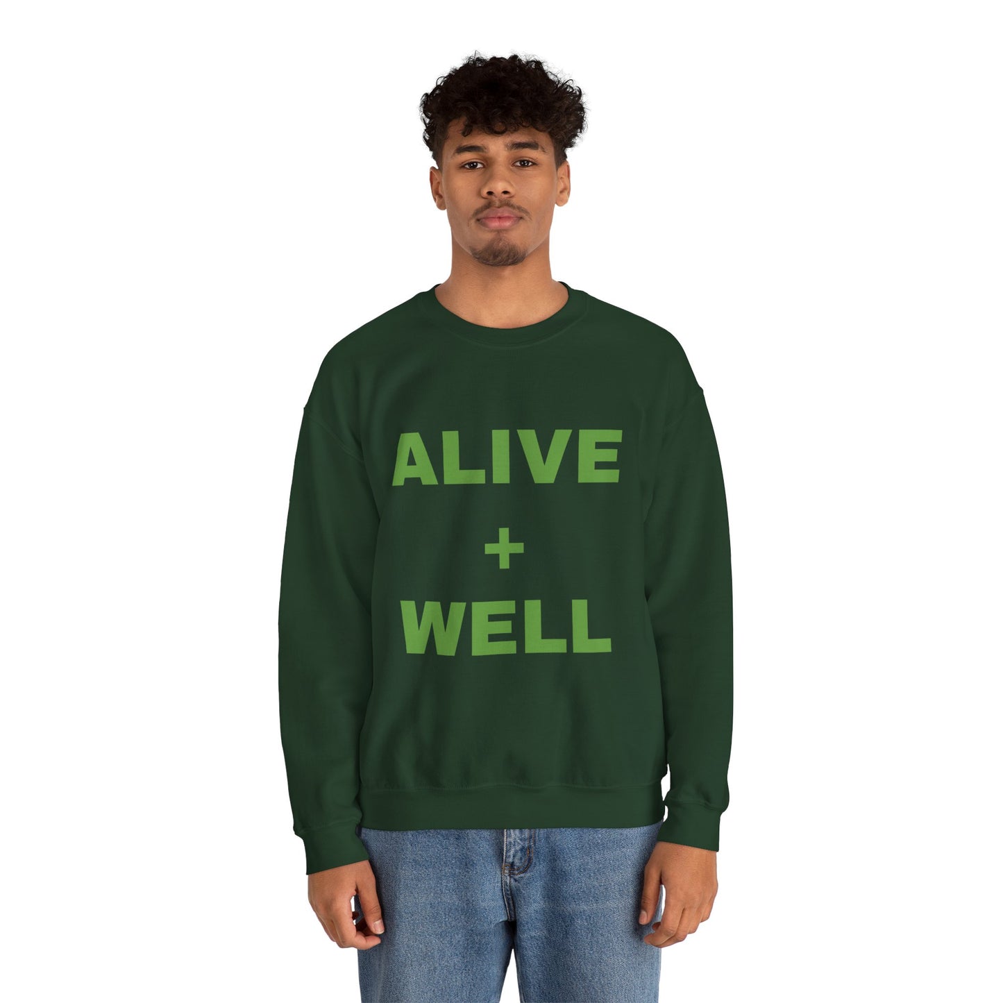 Green Alive + Well Unisex Heavy Blend™ Crewneck Sweatshirt