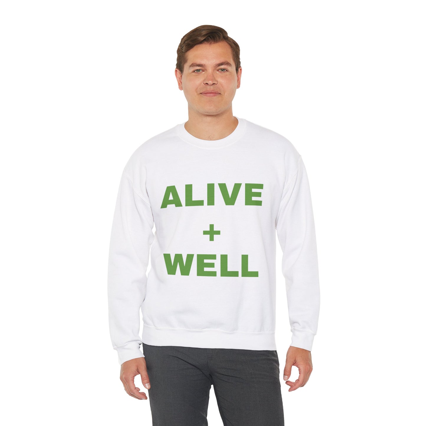 Green Alive + Well Unisex Heavy Blend™ Crewneck Sweatshirt
