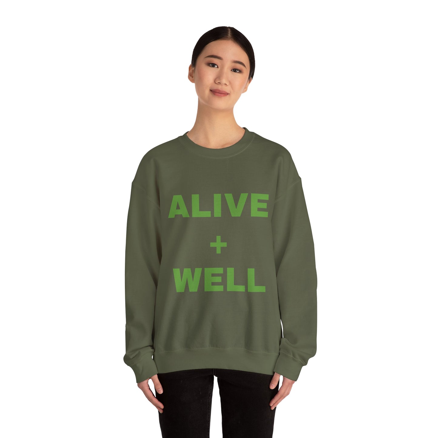 Green Alive + Well Unisex Heavy Blend™ Crewneck Sweatshirt