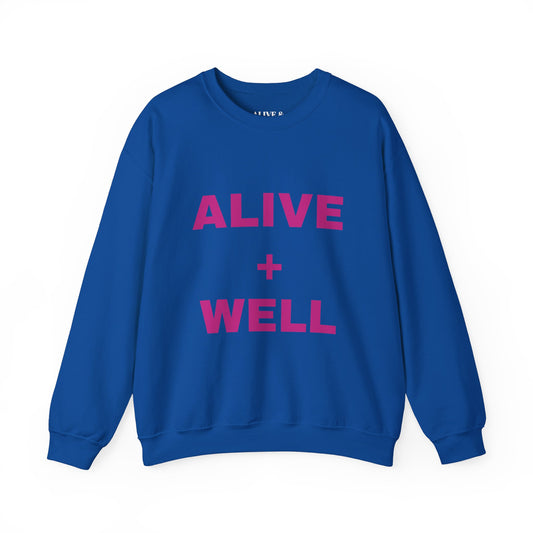 Royal Blue Alive + Well Unisex Heavy Blend™ Crewneck Sweatshirt
