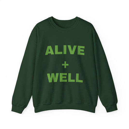 Green Alive + Well Unisex Heavy Blend™ Crewneck Sweatshirt