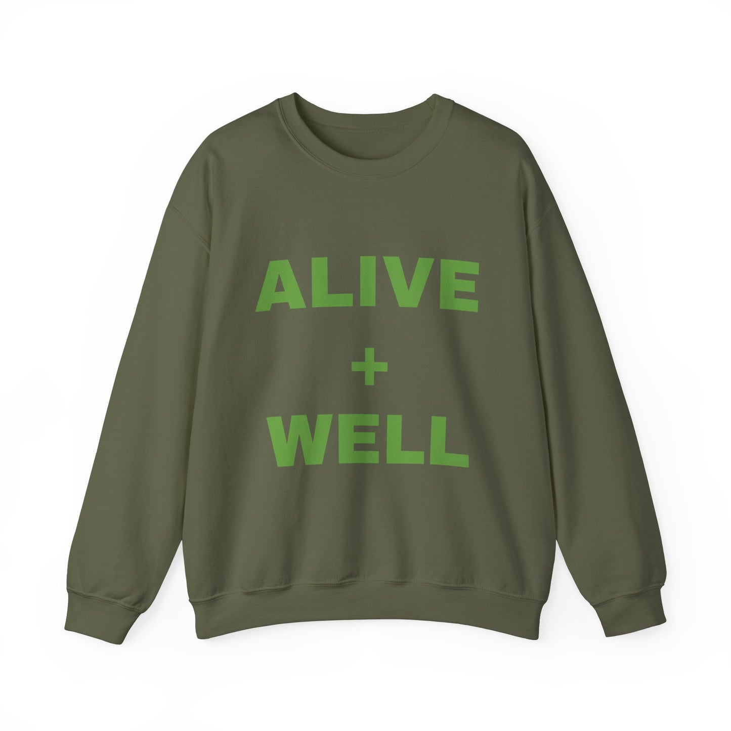 Green Alive + Well Unisex Heavy Blend™ Crewneck Sweatshirt