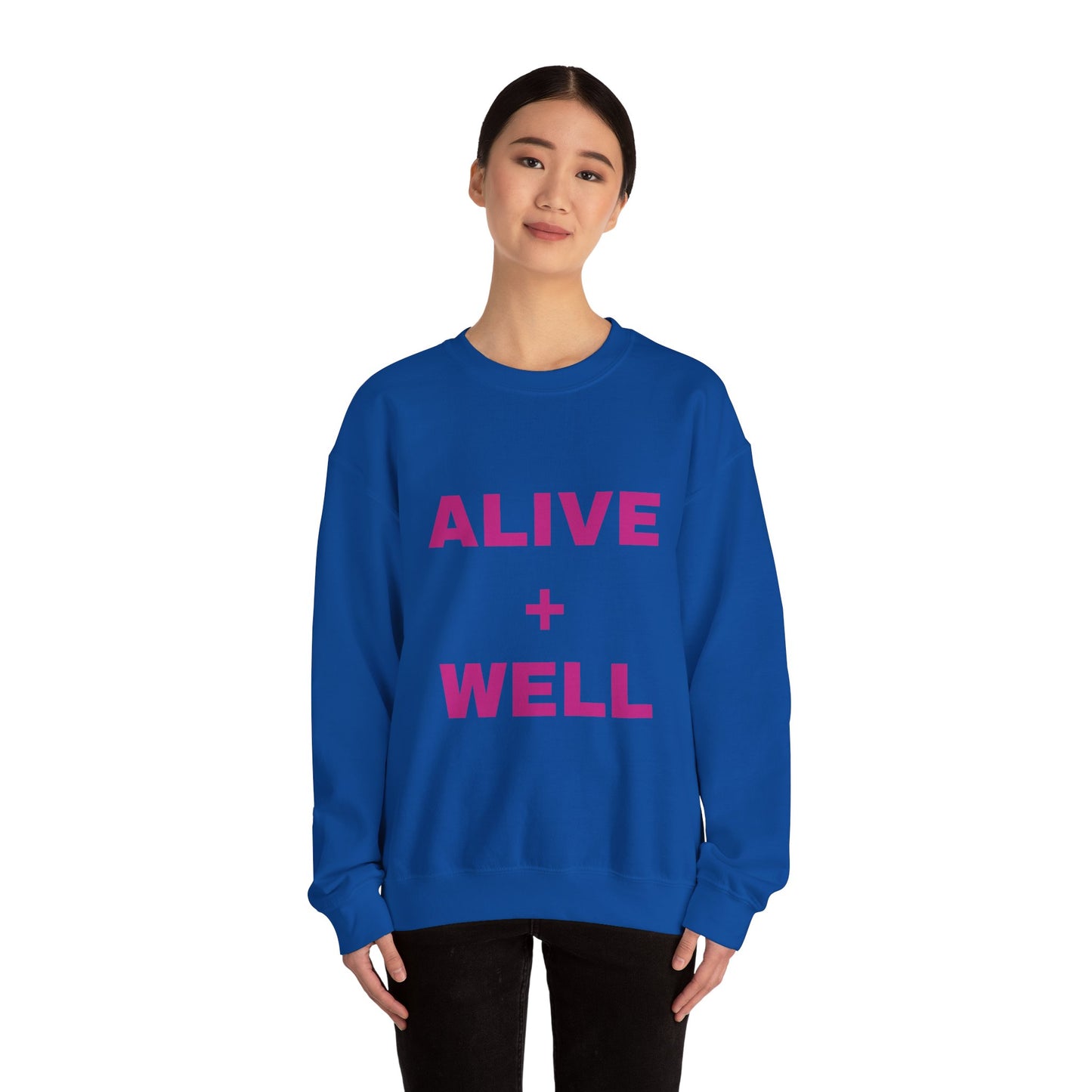 Royal Blue Alive + Well Unisex Heavy Blend™ Crewneck Sweatshirt