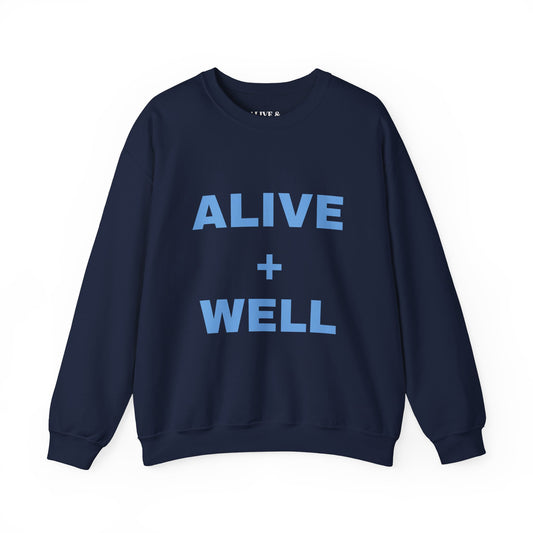 Blue Alive + Well Unisex Heavy Blend™ Crewneck Sweatshirt