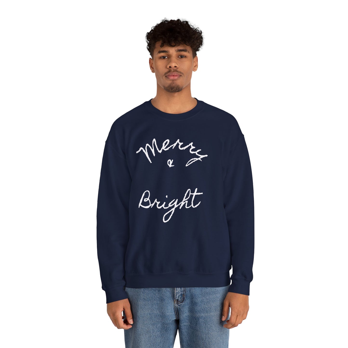 Merry & Bright Crewneck Sweatshirt — Holiday Sweatshirt