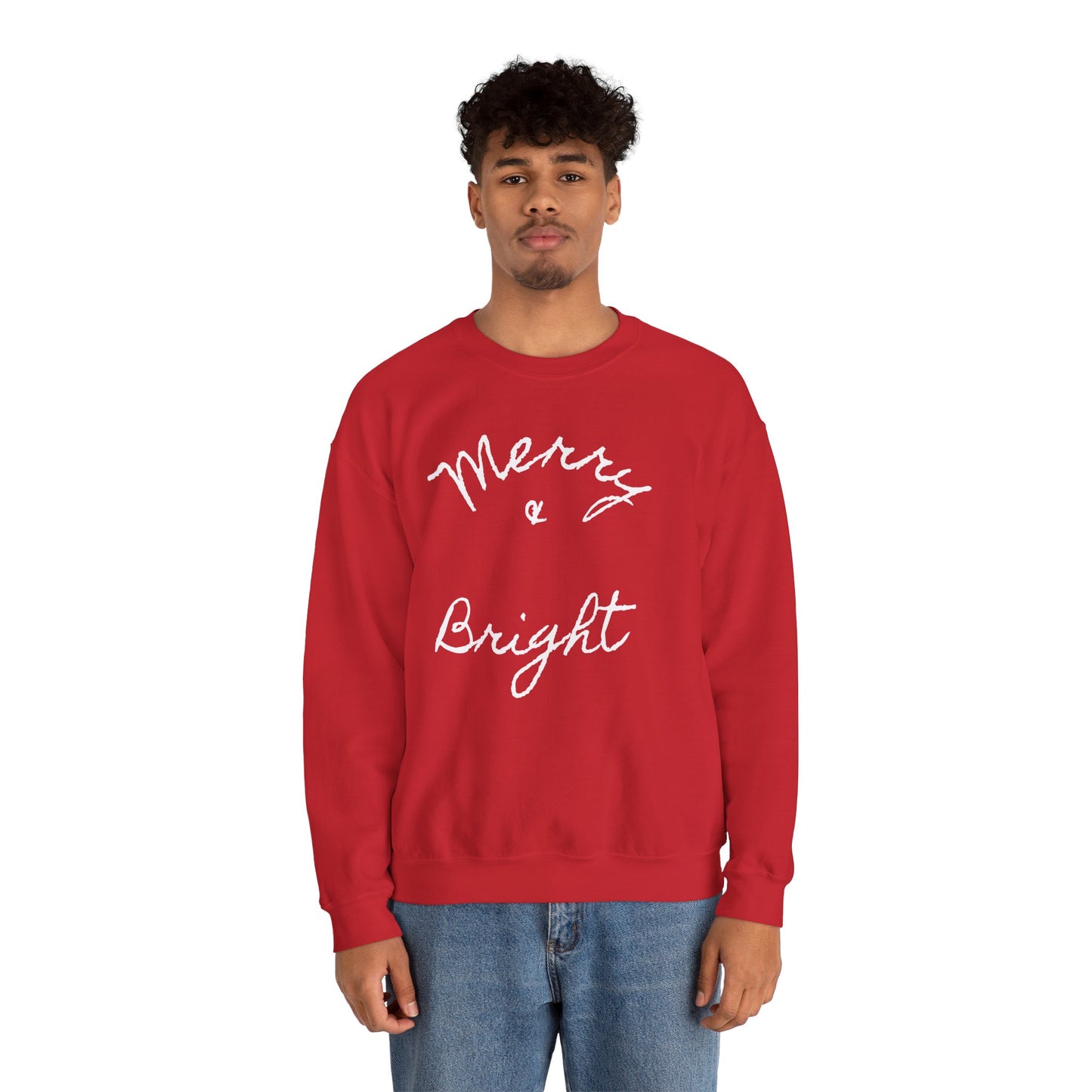 Merry & Bright Crewneck Sweatshirt — Holiday Sweatshirt