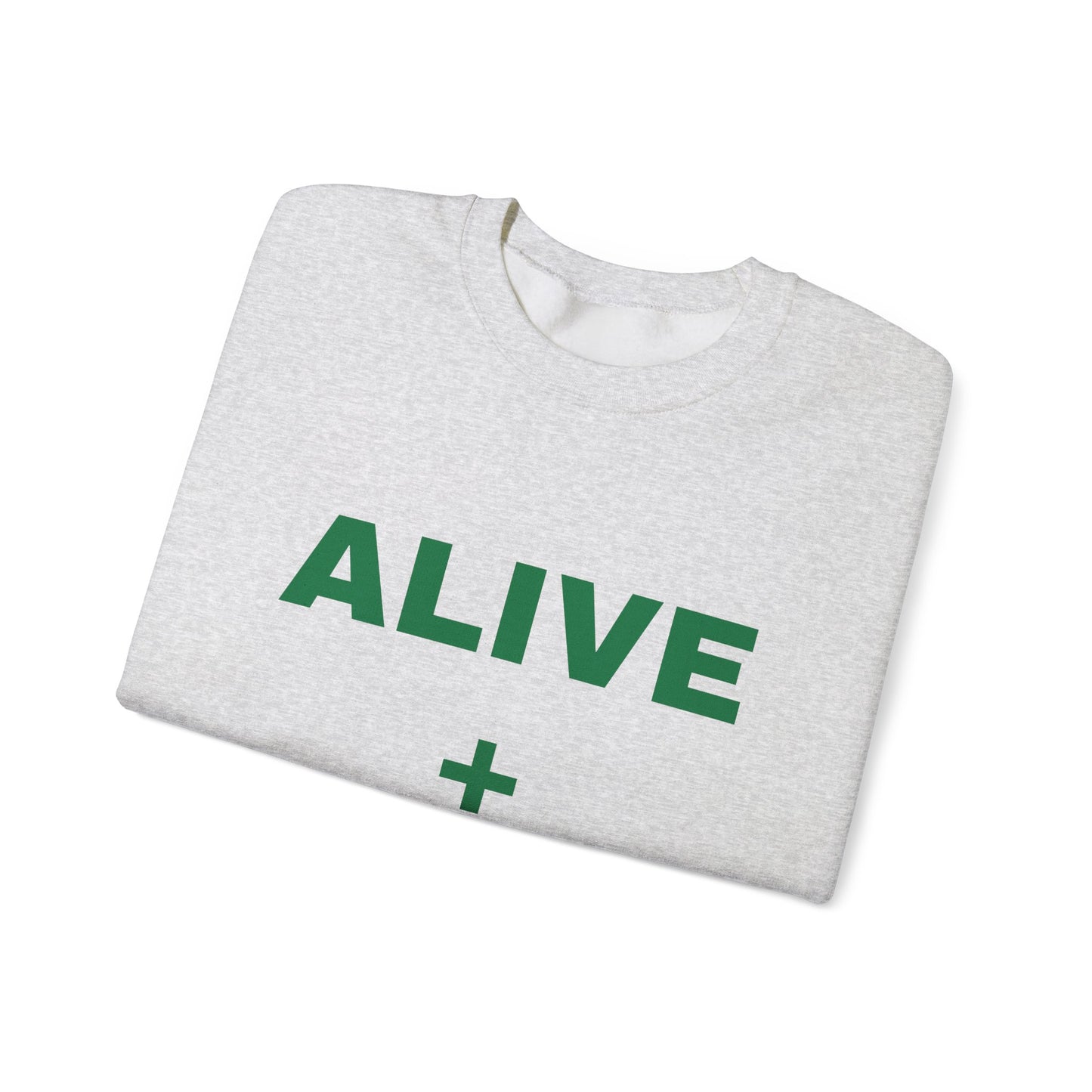 Gray Alive + Well Unisex Heavy Blend™ Crewneck Sweatshirt