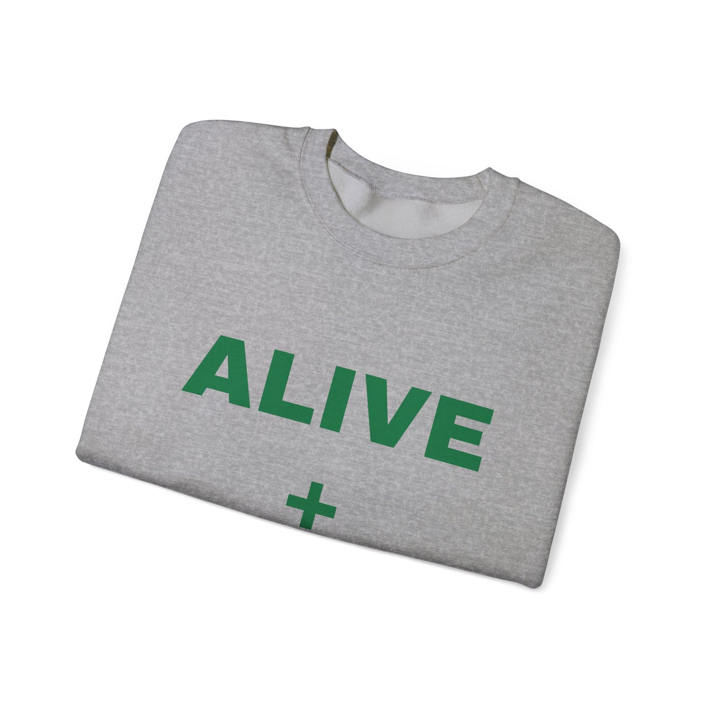 Gray Alive + Well Unisex Heavy Blend™ Crewneck Sweatshirt