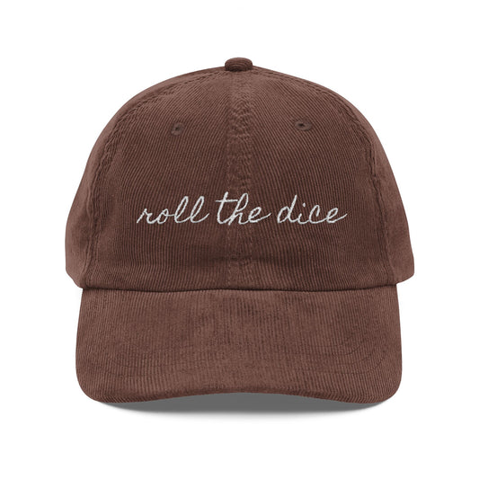 Roll The Dice Vintage Corduroy Hat