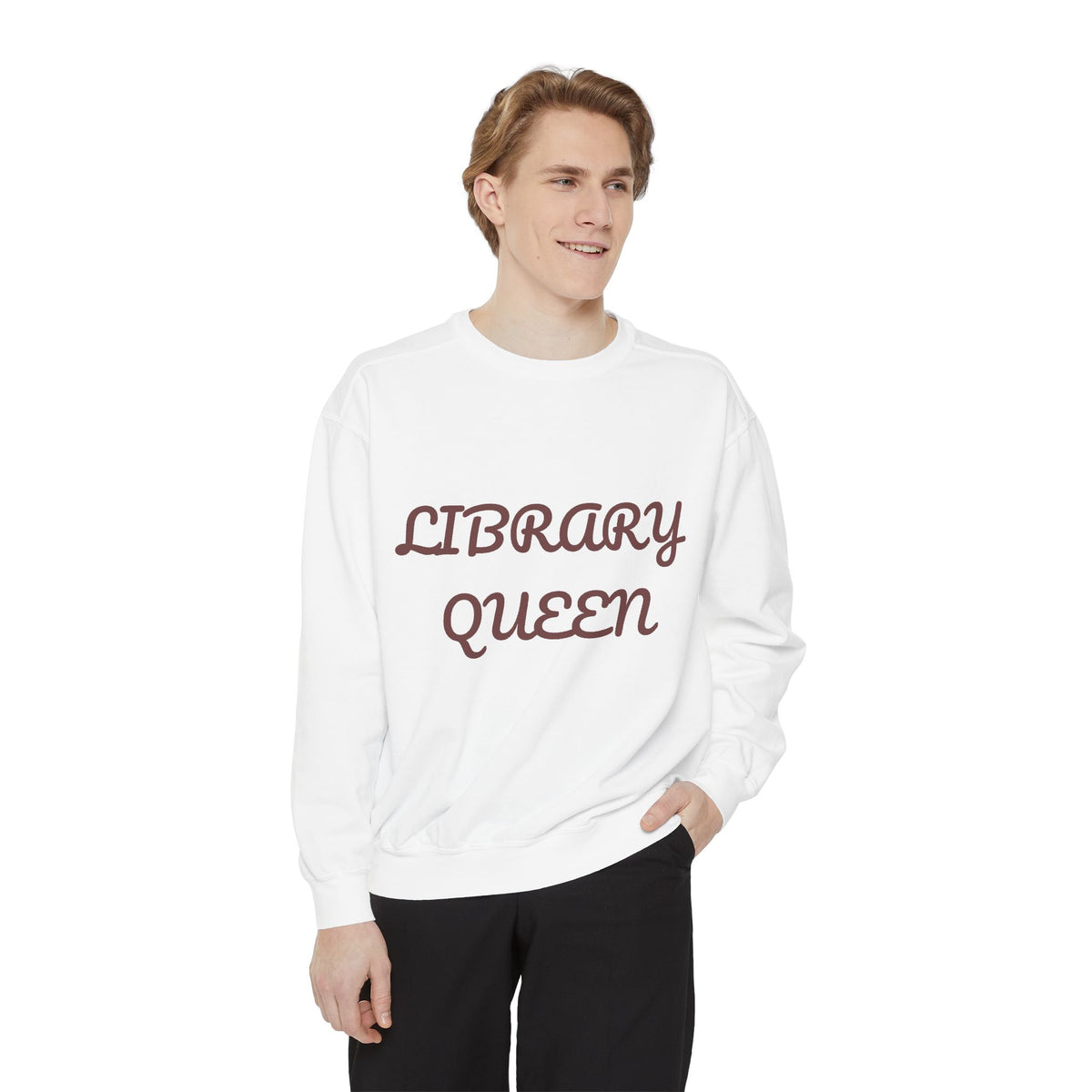 Library Queen Sweatshirt — Cozy Booklover Crewneck