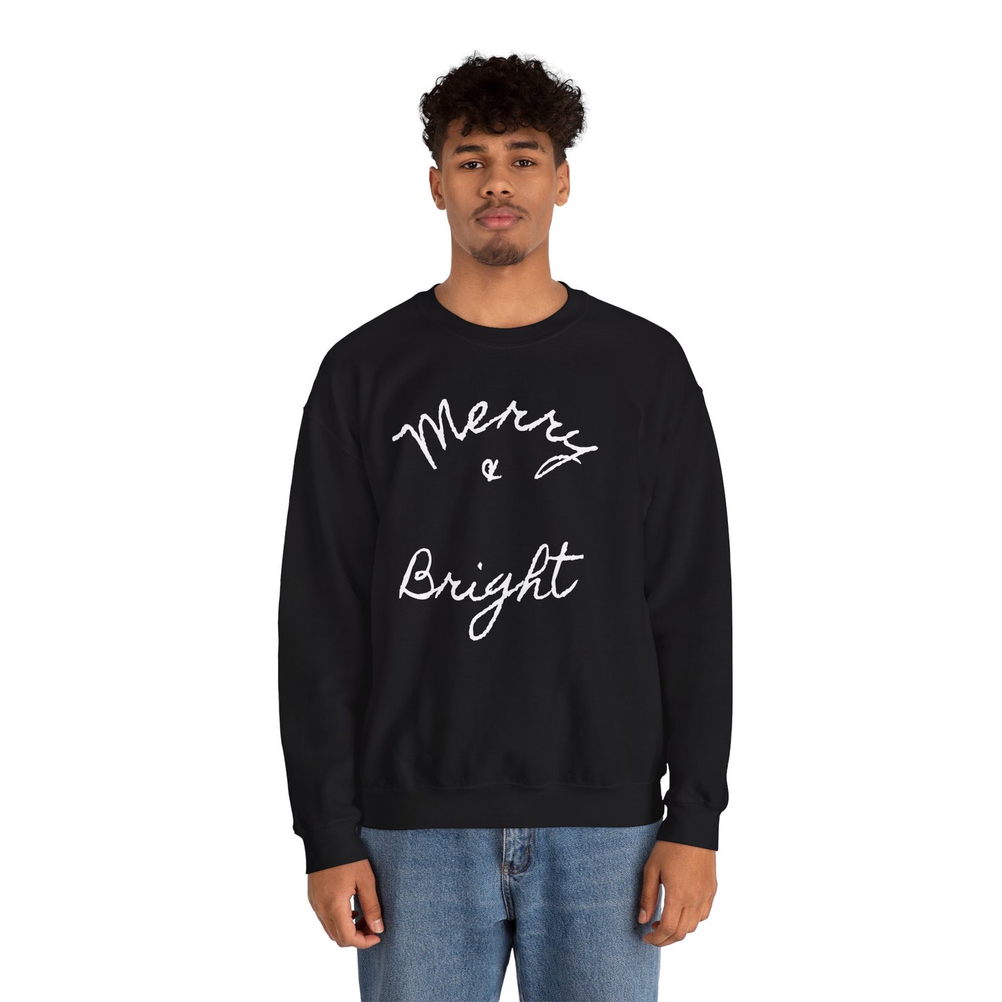 Merry & Bright Crewneck Sweatshirt — Holiday Sweatshirt