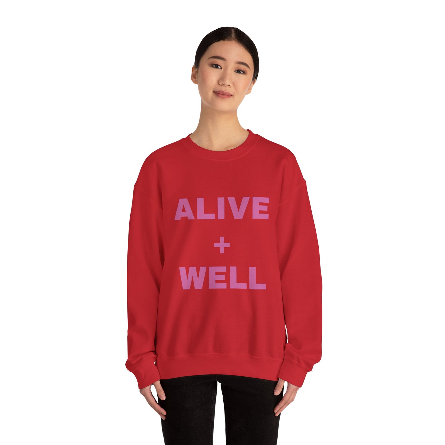 Red Alive + Well Unisex Heavy Blend™ Crewneck Sweatshirt