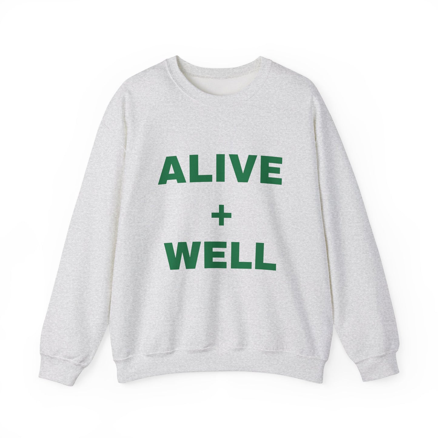 Gray Alive + Well Unisex Heavy Blend™ Crewneck Sweatshirt