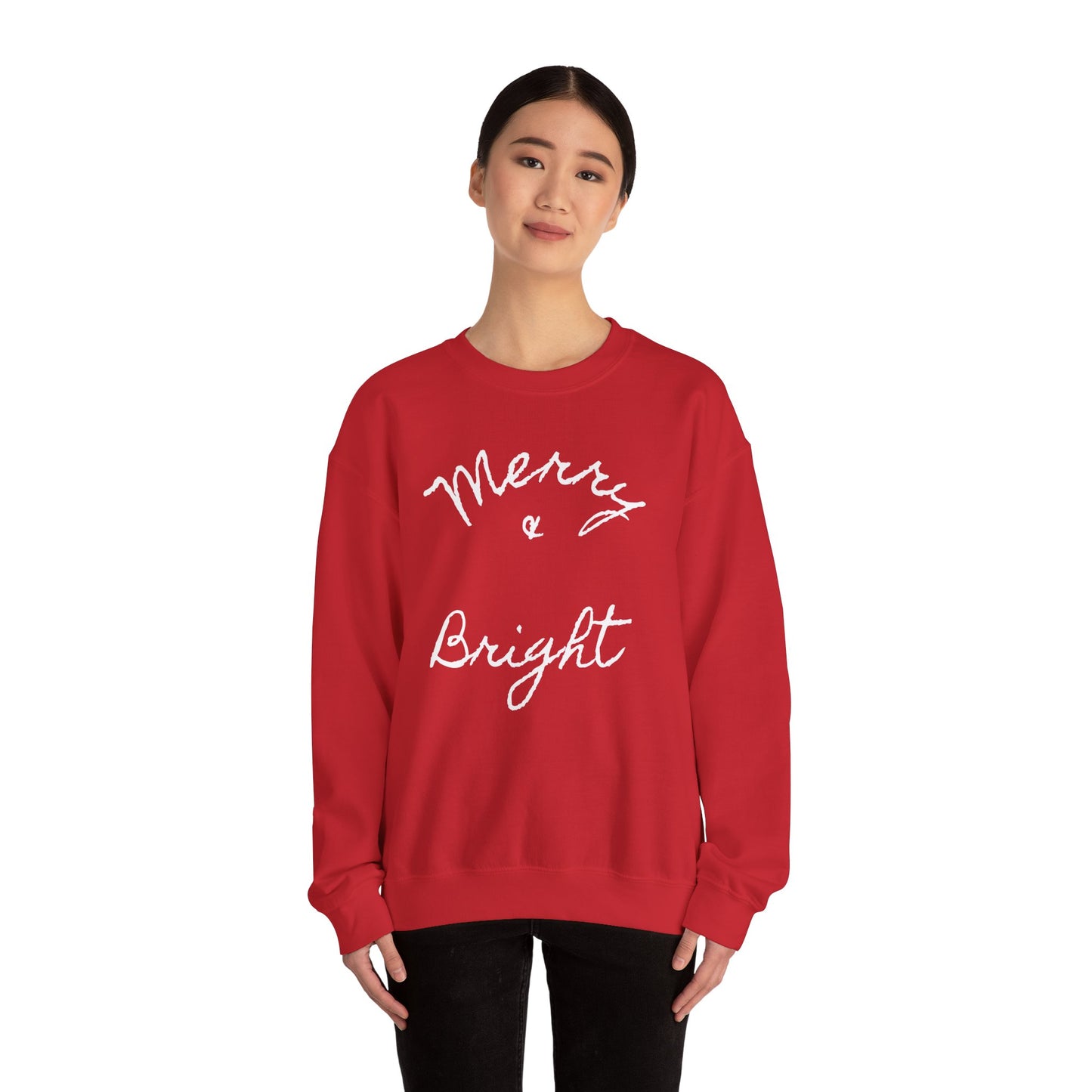 Merry & Bright Crewneck Sweatshirt — Holiday Sweatshirt