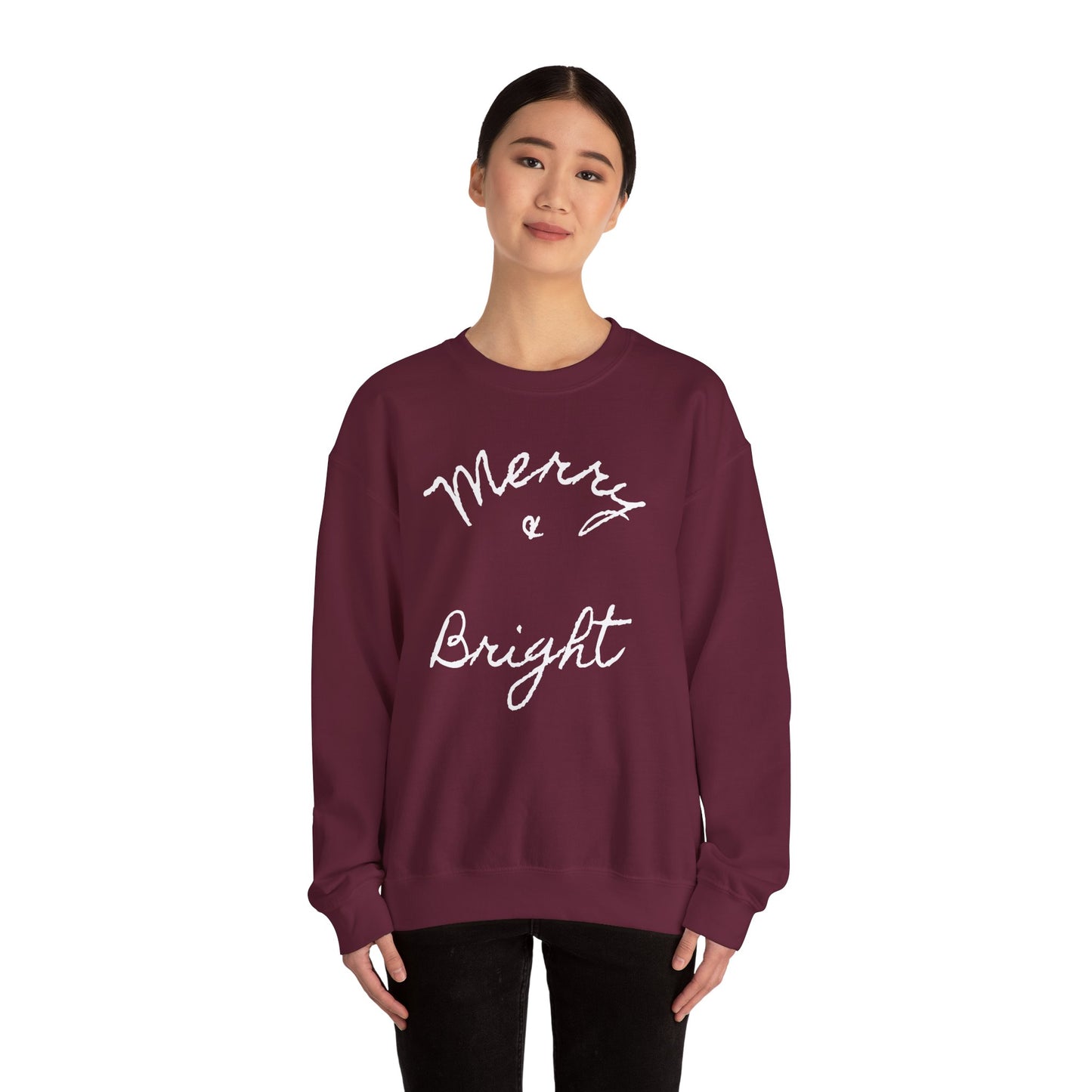 Merry & Bright Crewneck Sweatshirt — Holiday Sweatshirt