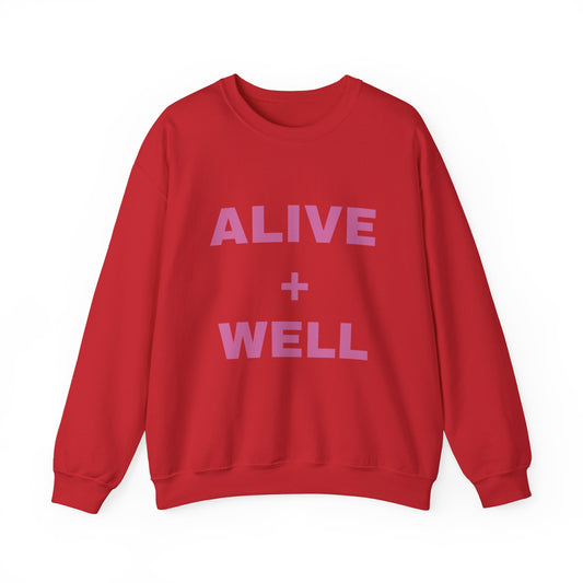 Red Alive + Well Unisex Heavy Blend™ Crewneck Sweatshirt